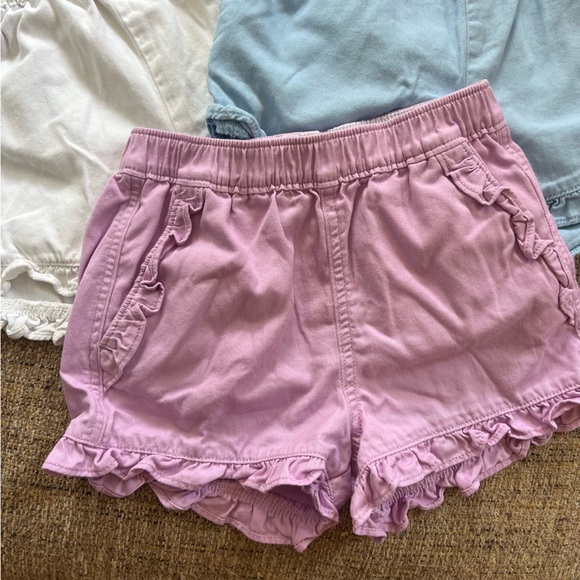 Crewcuts girls sz 8 Ruffle Shorts lot of 3 Blue, lavender, White - Picture 2 of 7